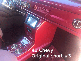 48 chevy bench seat cup holder, double din navigation, console