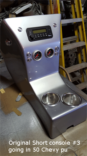 50 chevy pu bench seat cup holder, gauges, radio console