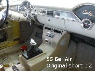 55 chevy bench seat floor shifter, air conditioning vents power window switches console