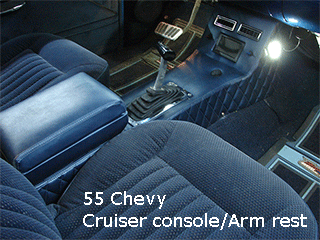 55 chevy modern center cup holder console