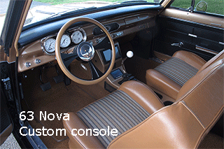 63 chevy nova modern classic cup holder console