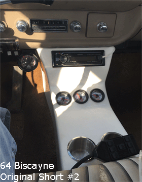 chevy bench seat console cup holders, gauges, radio, switches