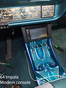 64 chevy modern bench seat console