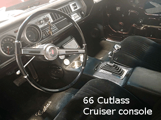 66 oldsmobile cutlass modern cup holder console