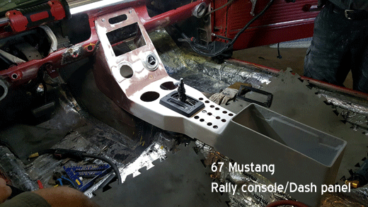 67 console with dash panel custom work performed by wooldlands started 2016