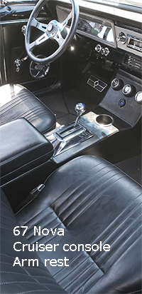 67 chevy nova modern center cup holder console