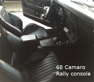 68 chevrolet camaro rally pro touring console