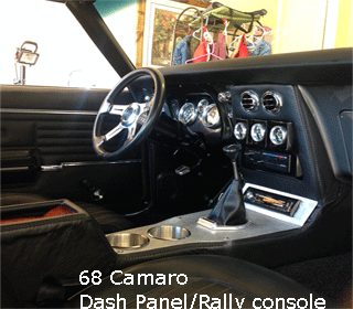 68 Camaro dash console