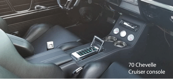70 chevelle cup holders horse shoe shifter