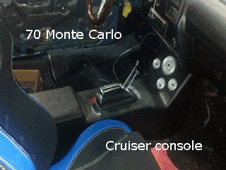 1970 america's chevy monte carlo classic muscle car console fiberglass cup holders storage