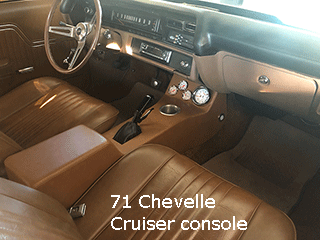 70 chevelle cup holder center console