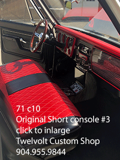 71 chevy pick up c 10 cup holder console