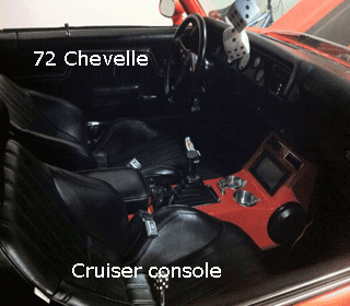 1972 chevy chevelle cup holder center console