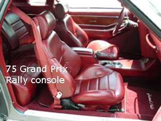 75 Pontiac grand Prix center console