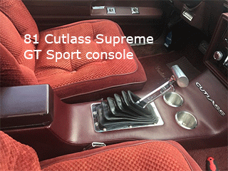 81 oldsmobile cutlass center console