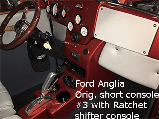 Ford Anglia bench seat drink holder ratchet shifter console